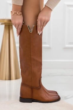 RANDA - Stivali Camel Con Zeppa Interna