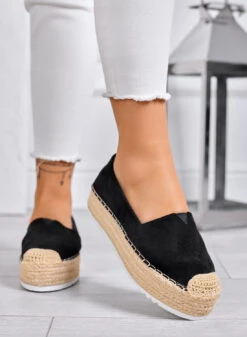 SAWANA - Espadrillas Nere Platform In Similcamoscio Con Punta In Juta 5 SAWANA - Espadrillas Nere Platform In Similcamoscio Con Punta In Juta -Negozio al dettaglio Alexoo SAWANA EspadrillasnerePlatforminSimilcamoscioconPuntainJuta