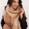 Sciarpa Oversize Con Tonalità Beige Camel