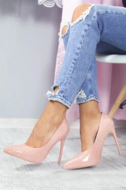 Decolletè Rosa In Vernice Con Tacco Alto